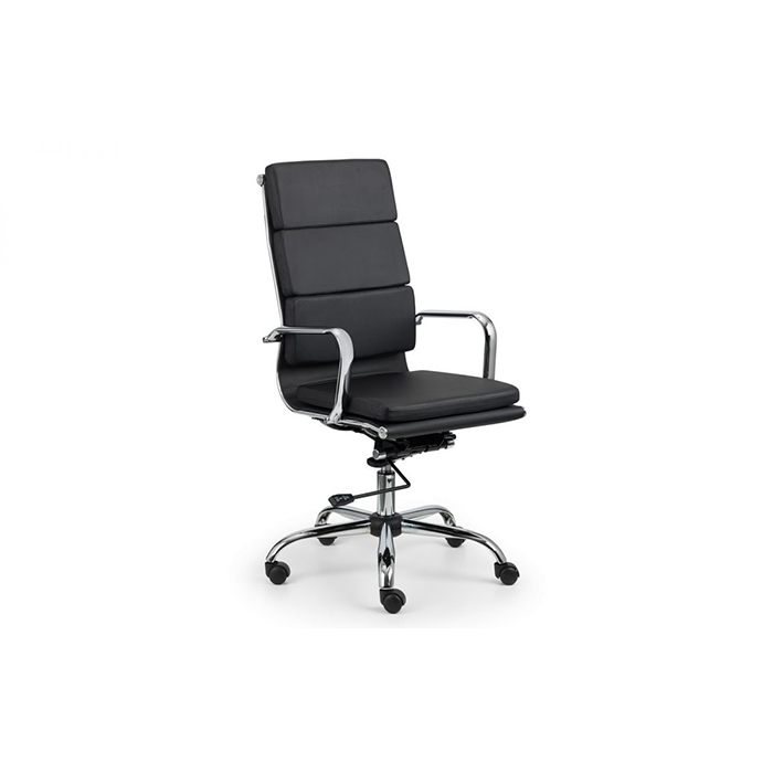 Norton Black Faux Leather Office Chair